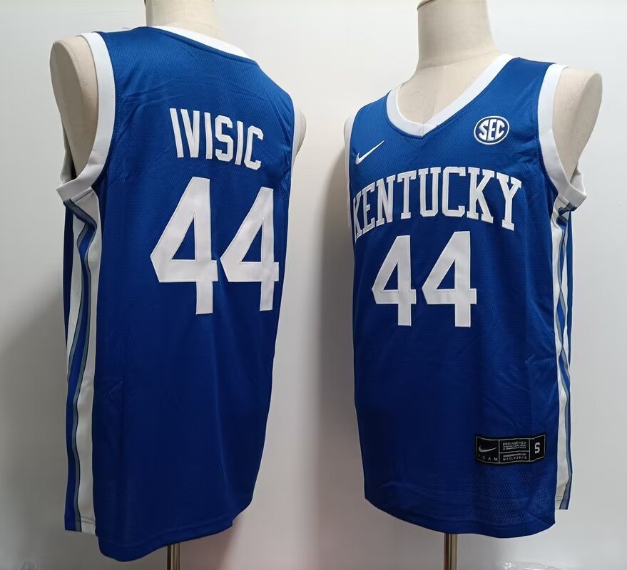 2024 NCAA Men Kentucky Wildcats #44 Ivisic blue nike jersey->ncaa teams->NCAA Jersey